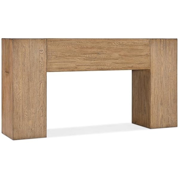 Hooker Furniture 60-Inch Console, natural wood finish console table with rustic design and ample storage