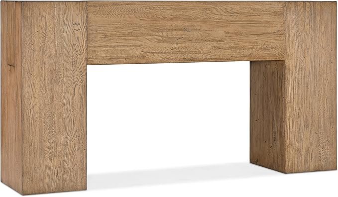 Hooker Furniture 60-Inch Console, natural wood finish console table with rustic design and ample storage