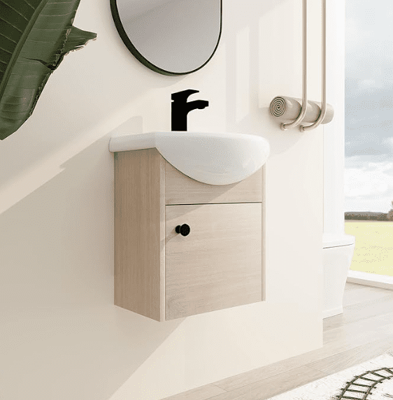 18-Inch Floating Bathroom Vanity with Sink