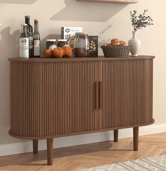 47" Sideboard Tambour Storage Cabinet