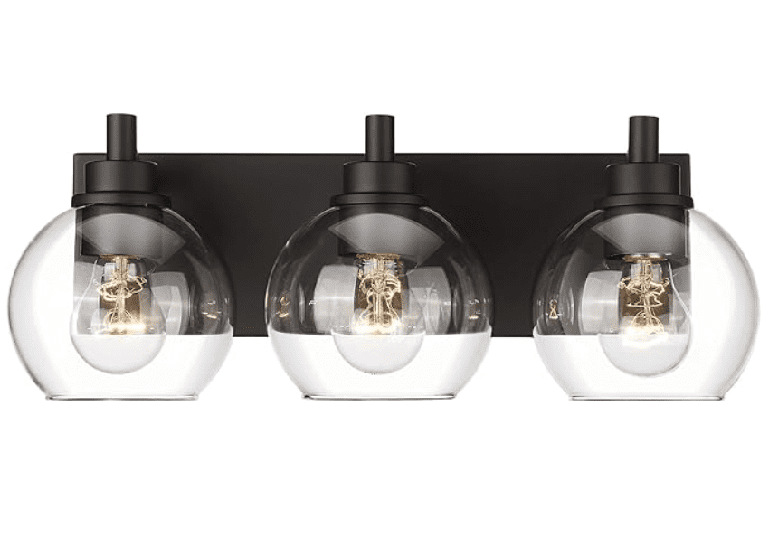 Bathroom Light Fixtures - 3-Light Matte Black Vanity Light