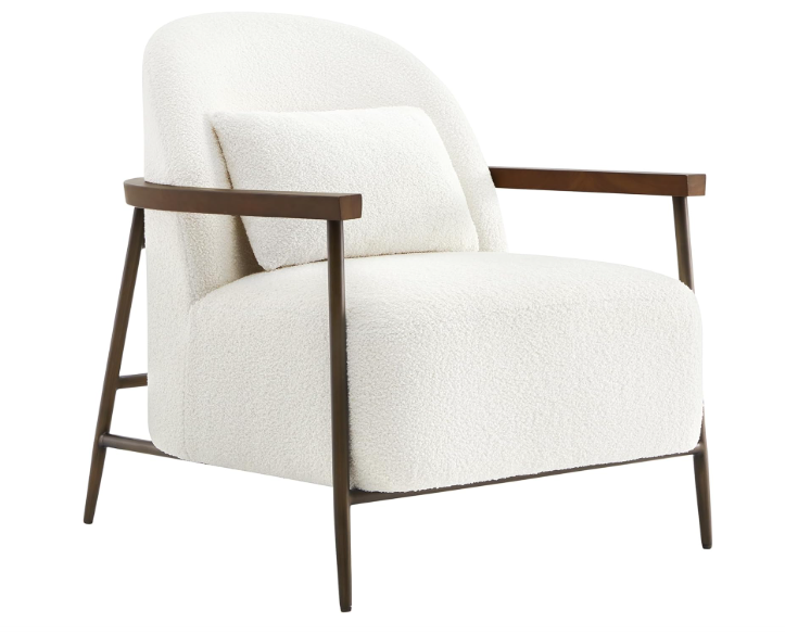 CHITA Accent Chair, FSC Certified, Modern Upholstered Faux Sherpa