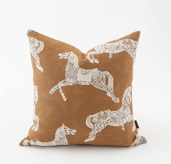 Croker Horse 20x20" Throw Pillow Cushion Cover