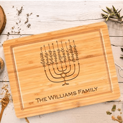 Custom Engraved Hanukkah Cutting Board