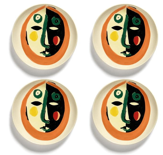 Feast Tableware by Ottolenghi | 4 Mixed Color Stoneware Dessert Plates