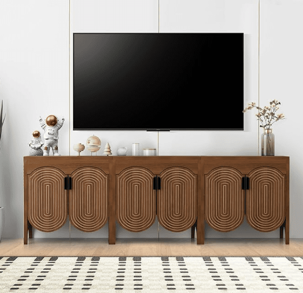 Fluted Sideboard Cabinet with Storage