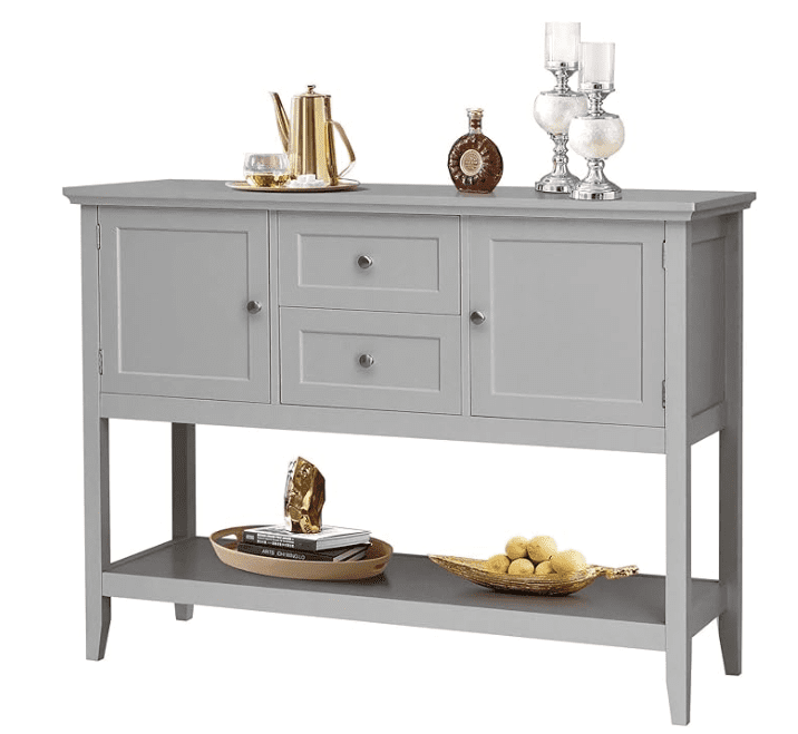 Grey Wood Buffet Server