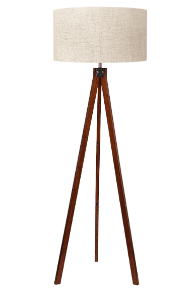 LEPOWER Wood Tripod Floor Lamp