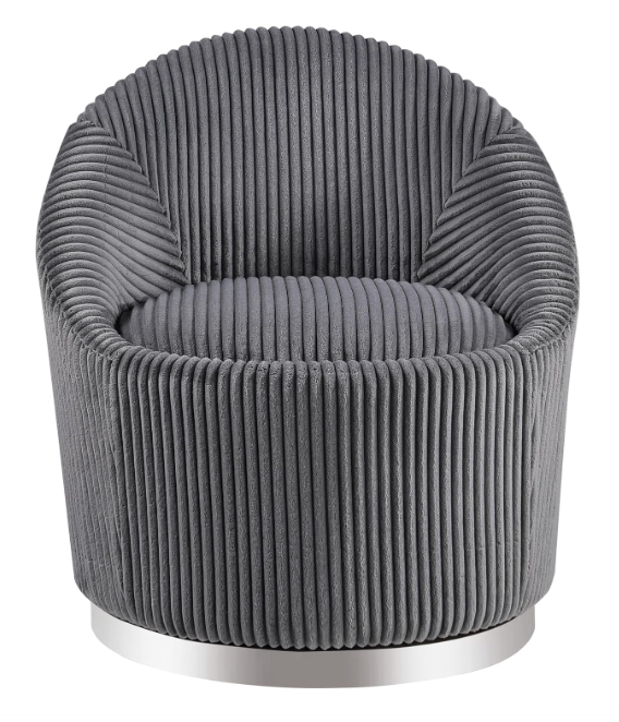 Morden Fort 360° Swivel Barrel Accent Chair, Luxury Corduroy