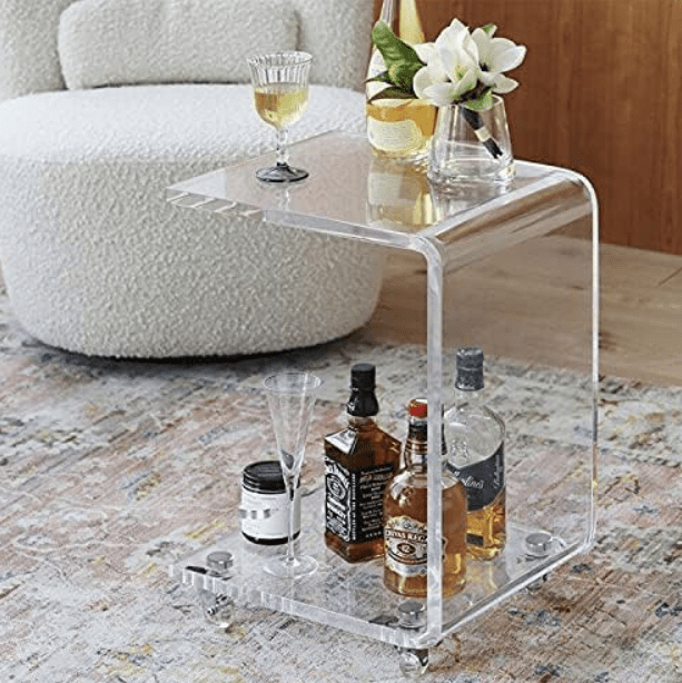 ONELUX Mobile C-Shaped End Table