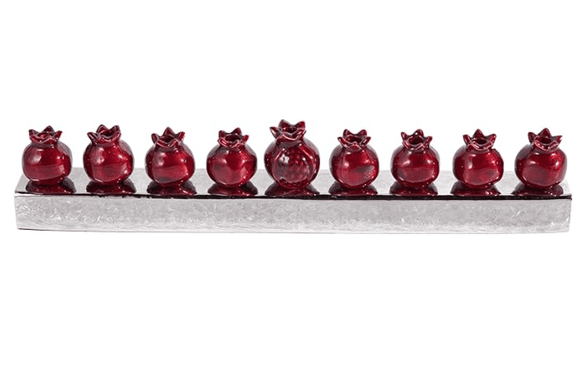 Pomegranate Strip Hanukkah Menorah