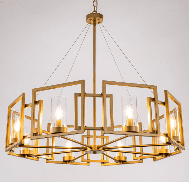 TOCHIC Gold Farmhouse Chandelier