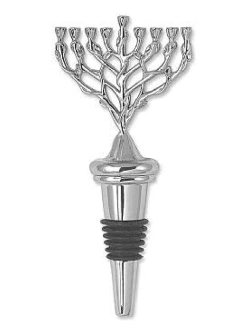 Tree of Life Menorah Wine Stopper