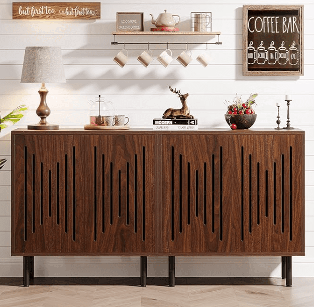 Tribesigns Set of 2 Sideboard Buffet Cabinets with Storage