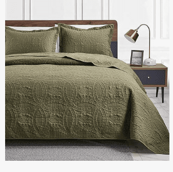 Coin Pattern Bedding Coverlet for All Season