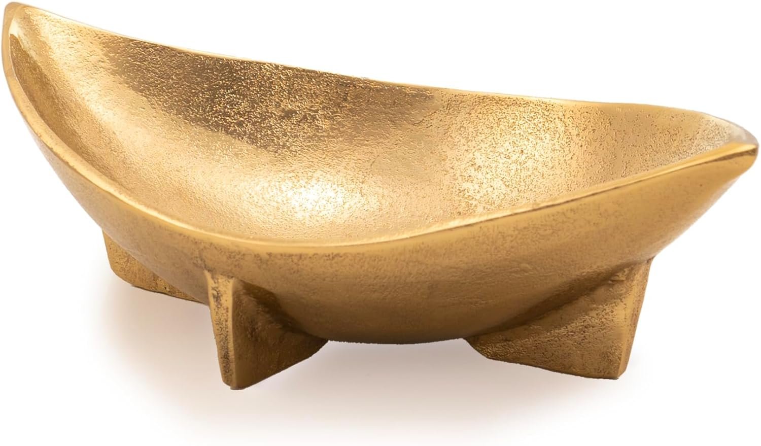 Modern Day Accents Ojo Large Gold Eye Shape Bowl – Decorative Fruit Bowl for Home and Kitchen