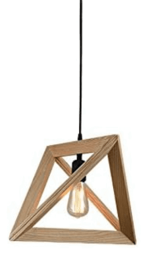 Nordic wooden triangular light