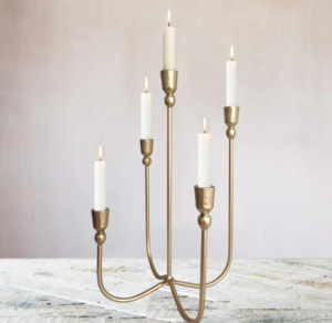 Iron Tabletop Candelabra