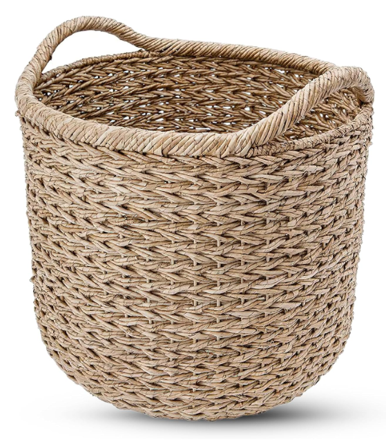 KOUBOO Large Decorative Seagrass Storage Basket, Handmade