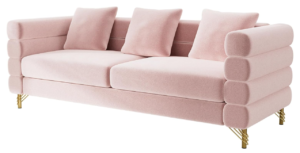 Pink Velvet Cloud Couch