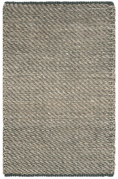 SAFAVIEH Natural Fiber Collection Area Rug, 5' x 8', Blue & Natural, Handmade Jute, Ideal for High Traffic Areas