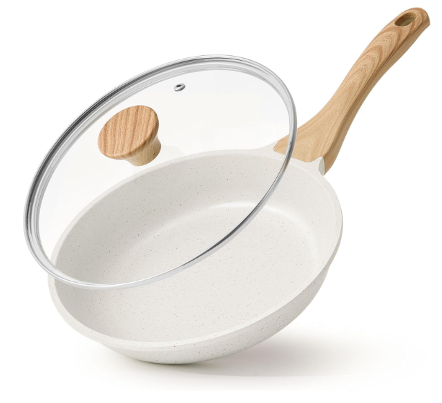 SENSARTE Nonstick Ceramic Frying Pan with Lid