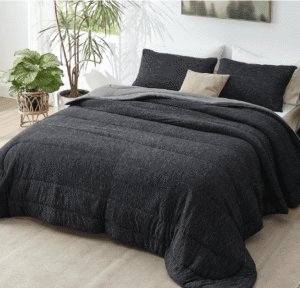 Bedsure comforter set cooling and warm bed set for all season, queen, 3pcs