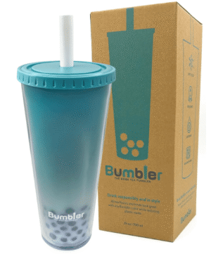 Boba tumbler, reusable, no leak, hot or cold