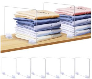 Closet shelf dividers, self adhesive 6 pack