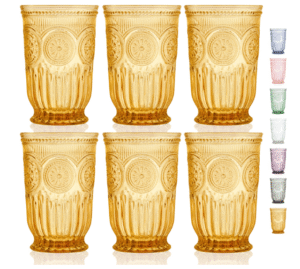 Highball amber glassware, set of 6