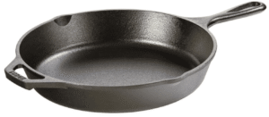 Lodge cast iron skillet, pre seasoned, signature teardrop handle