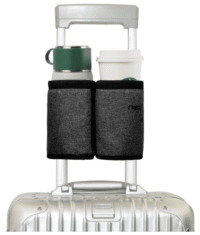Luggage travel cup holder, holds 2 coffee mugs