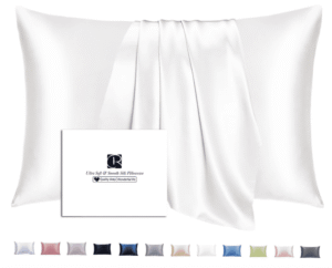 Silk pillow case, hidden zipper, 1 pc, undyed ivory white