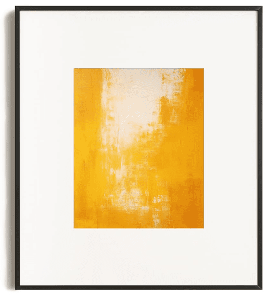 Bright yellow abstract print