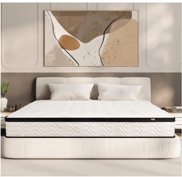 Molbius 10 inch hybrid memory foam mattres, queen