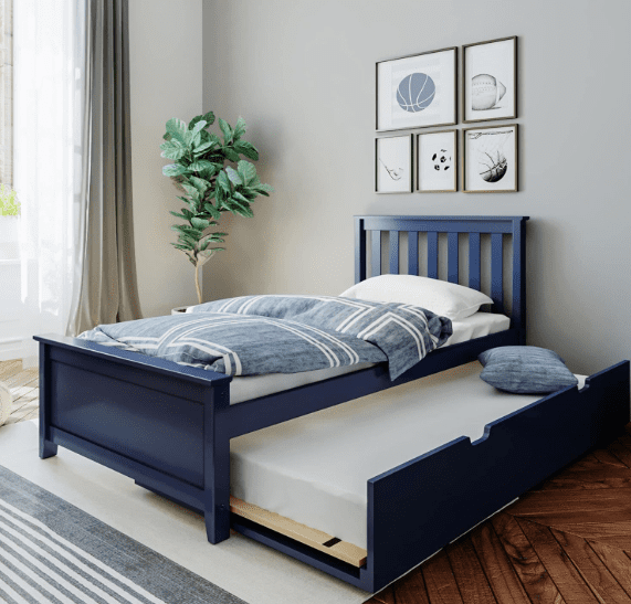 Max & lily twin bed frame with headboad, trundle