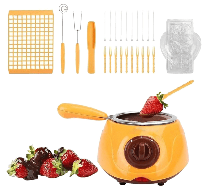 Mini fondue pot kit with diy accessories