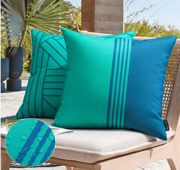 Phantoscope throw pillow cover, contrast design, waterproof, pack of 2