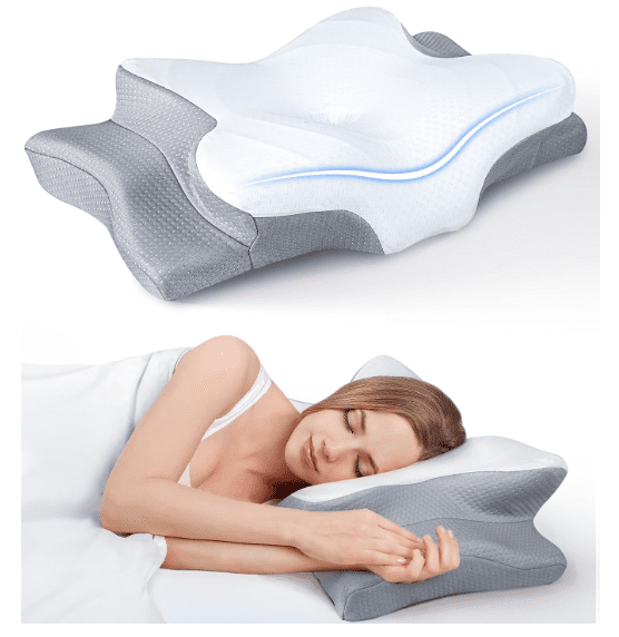 Ultra pain relief cooling ergonomic pillow
