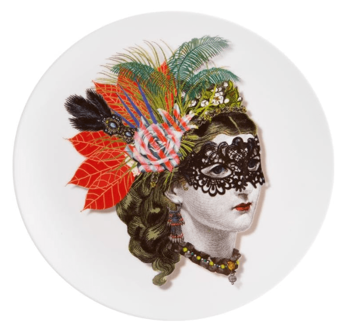 Vista alegre christain lacroix dessert plate mamzelle scarlet