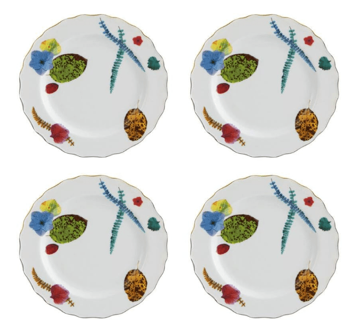 Vista alegre christian lacroix bread and butter plate, set of 4 caribe