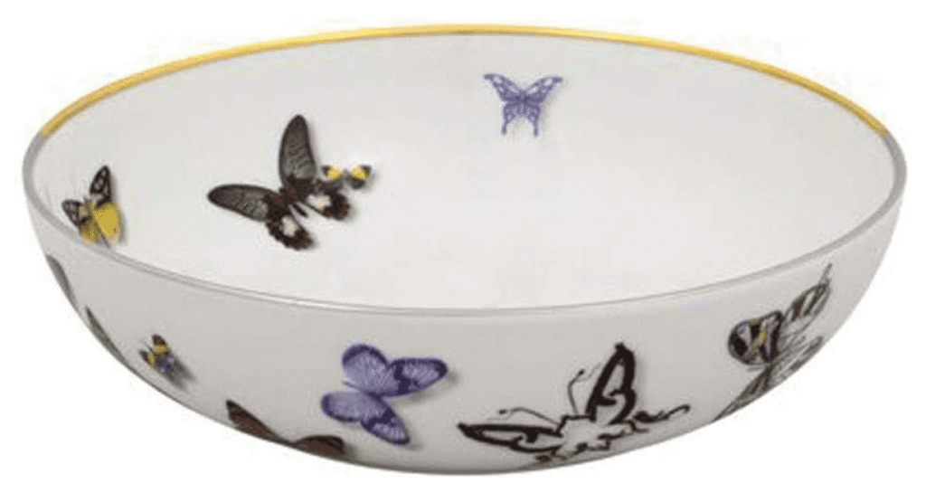 Vista alegre christian lacroix cereal bowl set of 4, butterfly parade