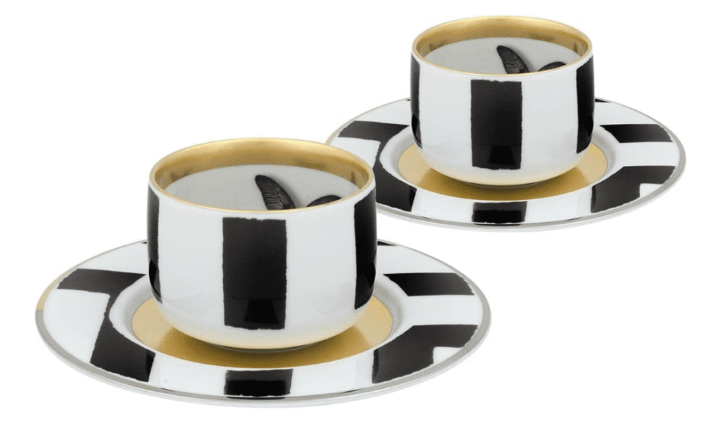 Vista alegre christian lacroix coffe cup and saucer, set of 2