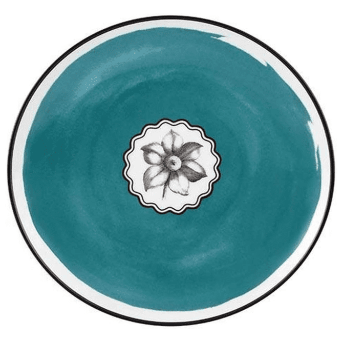 Vista alegre christian lacroix herbariae dessert plate set of 4, peacock