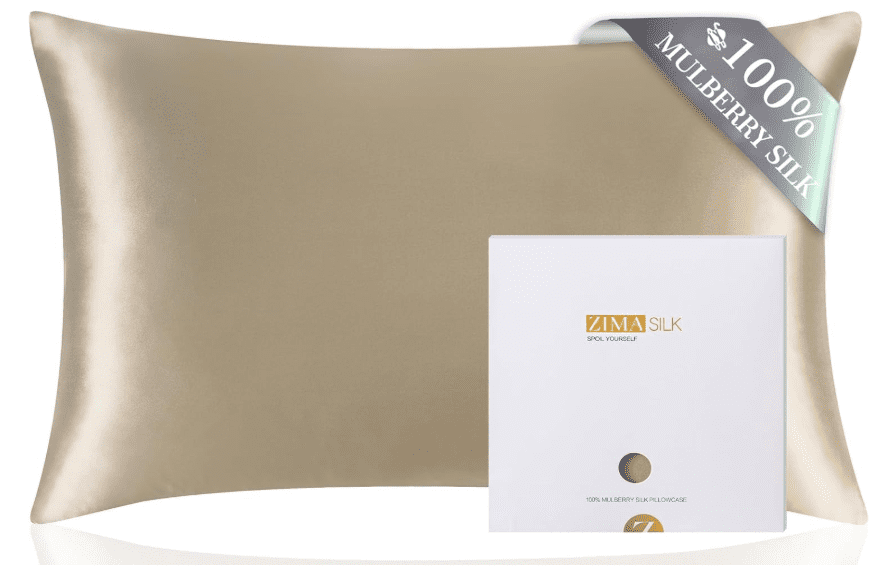 Zimasilk pure mulberry silk pillowcase, taupe 20x30 inch
