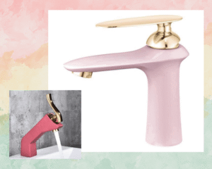 Pink faucet