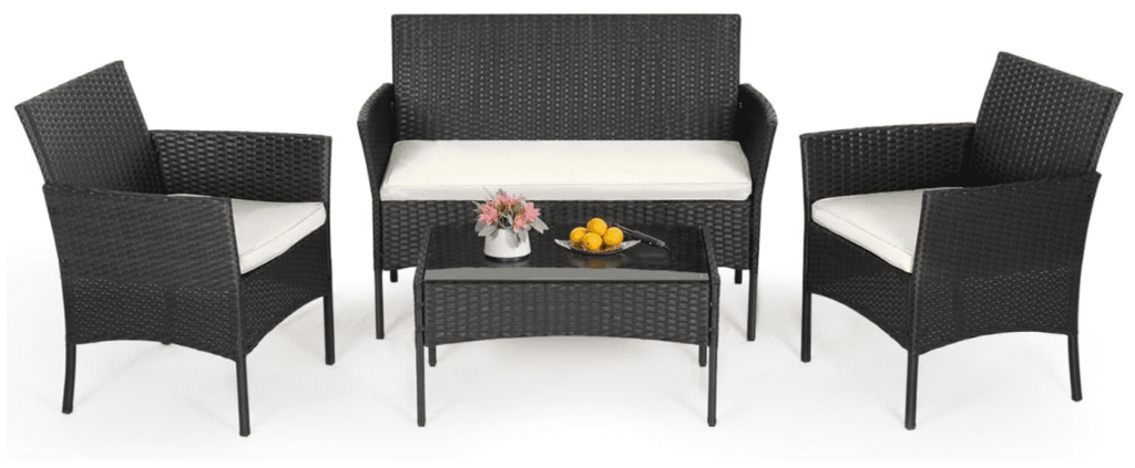 Fdw patio furniture set 4 pcs