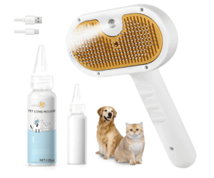 Pet steam brush for dog and cat