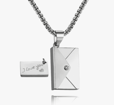 I love you letter necklace