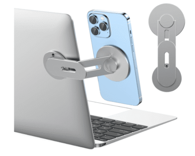 Laptop smartphone holder